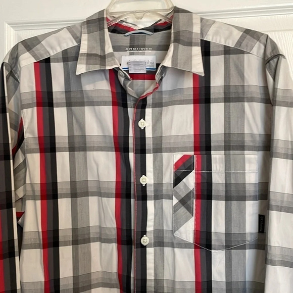 Columbia mens plaid long sleeve button down shirt size medium - Picture 2 of 6